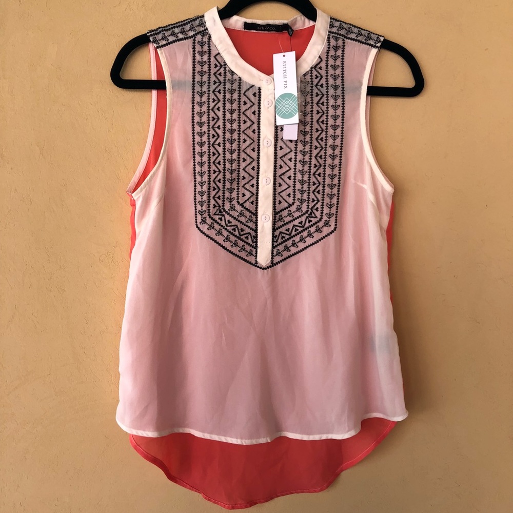 NWT Ark&Co Anthropologie Sleeveless Top